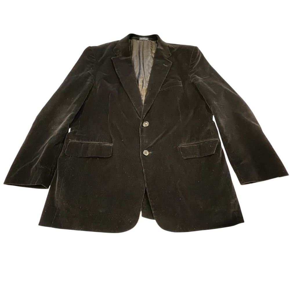 Stafford Essential Corduroy Sports Jacket Blazer 44R Classic Fit Black Coat